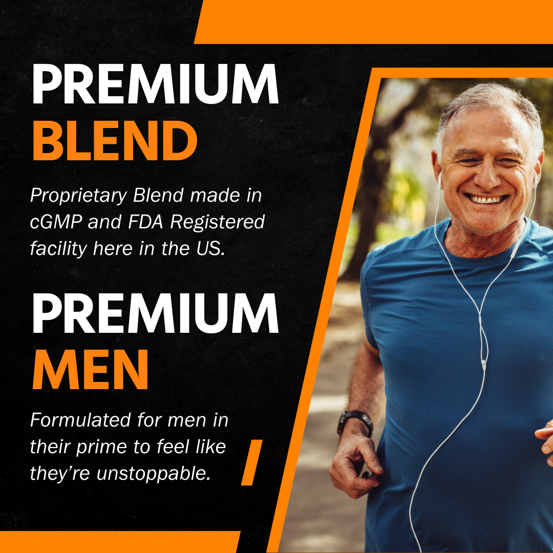 Premium Male Vitality Supplement (30 Day Bottle)